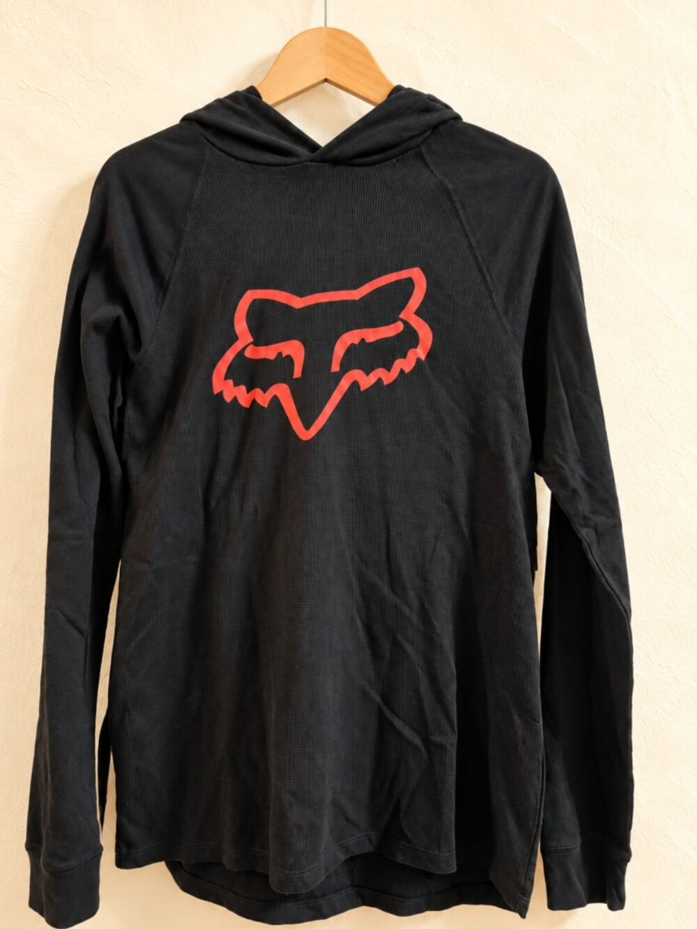 Fox Racing Black Hooded Long-Sleeve Top — Medium — $25